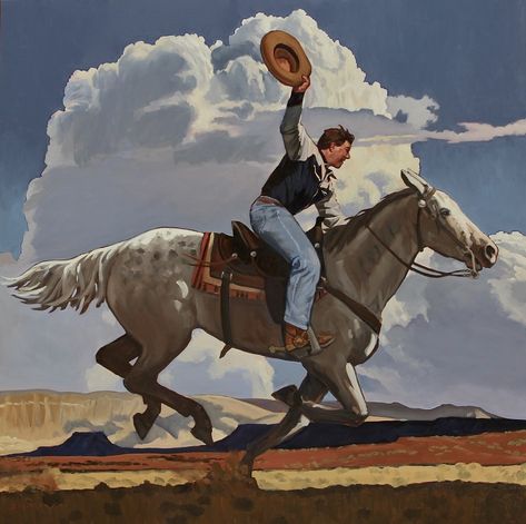 Dennis Ziemienski - Works | Altamira Fine Art Ranch Drawing Western Art, Mark Maggiori, Old Western Paintings, Dennis Ziemienski, Western Horse Illustration, Cowboy On Horse Illustration, Rodeo Art, Western Horses, Cowboy On Horse Painting