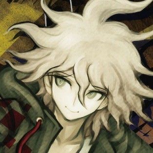 White Hair, Danganronpa, Green, Hair, Anime, White