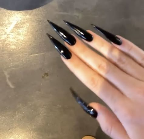 Basic Long Acrylic Nails, Black Acrylic Nails Long, Nails Black Square, Long Acrylic Nails Black, Acrylic Nails Black, Long Black Nails, Nails Long Square, Nail Ideas Nail Polish, Designs Nails Art