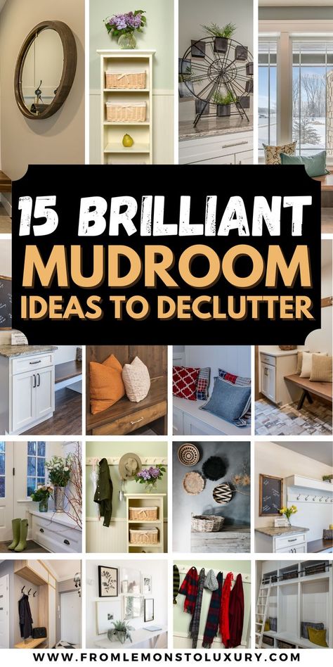 mudroom decor ideas Small Front Mudroom Entry Ways, Mud Room Shelving Ideas, Simple Mudroom Ideas Small Entryways, Mud Bench Decor, Mudroom Shelving Ideas, Laundry Room Coat Rack Ideas, Mudroom Organization For Kids, Family Entryway Organization, Small Mudroom Built In