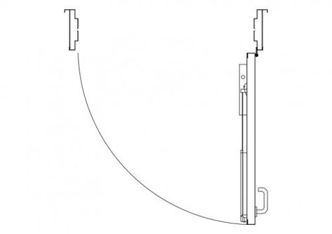 SINGLE DOOR TOP VIEW | FREE CADS Door Top View Png, Door Top View, Door Plan, Window Detail, Window View, Furniture Layout, Top View, Single Doors, Entry Doors