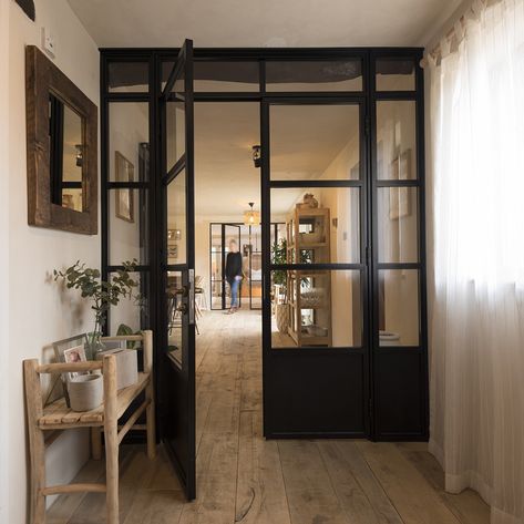 Origin OI-30 Internal doors and screens - HBD Systems Crittal Doors Kitchen, Crittall Doors Internal, Interior Crittal Doors, Internal Crittal Doors, Black French Doors Interior, Black French Doors, Timber Front Door, Sliding Doors Internal, Crittal Doors