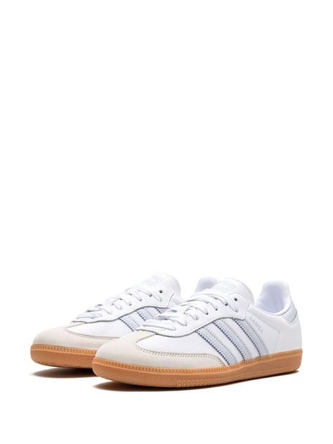 Adidas Samba OG "Halo Blue" Sneakers - Farfetch Cute Shoes Png, Sneakers Png, Shoes Png, Adidas Samba Og, Lit Shoes, Shoe Inspo, Boot Pumps, Blue Sneakers, Girls Sneakers