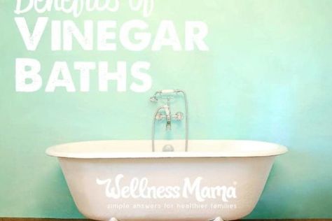 You are here: Home » Blog » Natural Remedies » Benefits of Vinegar Baths Benefits of Vinegar Baths SEPTEMBER 29, 2015 (UPDATED: JULY 30, 2019)   —  BY KATIE WELLS Reading Time: 3 min This post contains affiliate links. Click here to read my affiliate policy. TABLE OF CONTENTS [SHOW] There are many types of baths that can be used for detoxification and relaxation, but none that benefit the skin with a single ingredient as much as vinegar baths. I’m not a fan of the smell of vinegar, but I’m Earths Elements, Benefits Of Vinegar, Apple Cider Vinegar Warts, Vinegar Bath, Apple Cider Vinegar Bath, Apple Cider Vinegar Acne, Bath Benefits, Vinegar Benefits, Wellness Mama