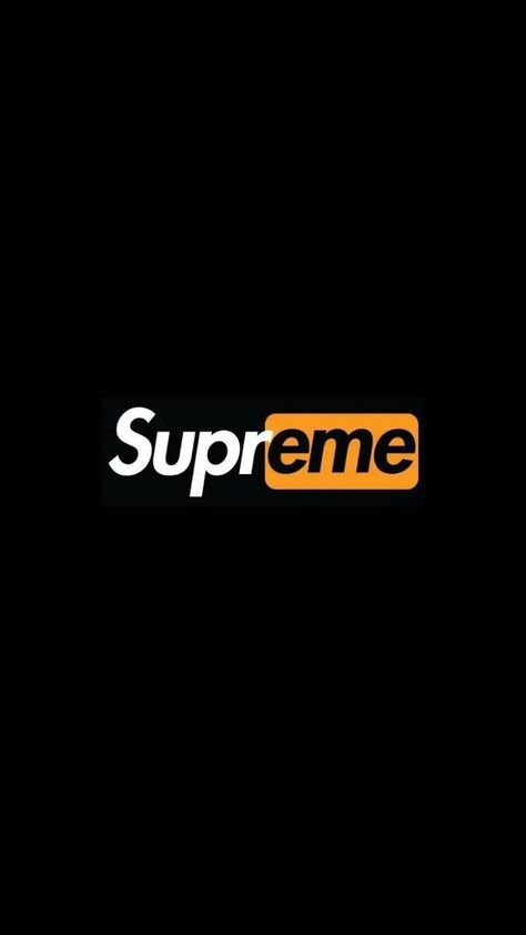 #PH #supreme Supreme Logo, Black Background, Wallpapers, Orange, Yellow, Black