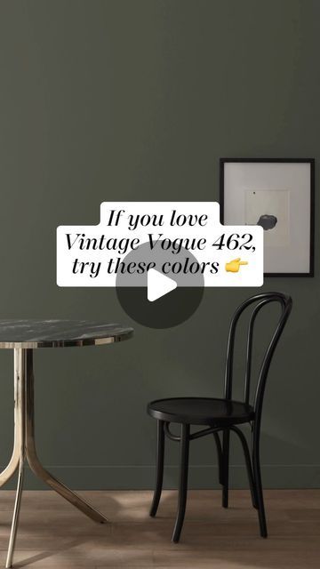 Benjamin Moore PRO on Instagram: "Do your clients love Vintage Vogue 462? Save this video to share with them the next time they’re looking for a paint color with a similar smoky, mysterious vibe. #BenjaminMoorePro #Paintcolors" Bewitched Benjamin Moore, Tate Olive Benjamin Moore, Bm Vintage Vogue, Vintage Vogue Paint, Vintage Vogue Benjamin Moore, Gothic Living Room, Love Vintage, Vintage Vogue, Benjamin Moore