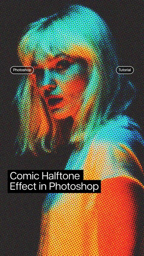 Learn to create a comic halftone effect in Photoshop with this quick video guide!. Ideal for beginners and those looking to add new techniques to their graphic design skills! . . . . . . . . . .  #photoshop #effect #tutorial #halftone #halftones #graphicdesign #comiceffect #digitalart #designinspiration #retrostyle #creativeediting #photomanipulation #visualart #artoftheday #designertips #creativity #modernart #photoeffect #arttutorial #instadesign Comic Halftone, Color Halftone, Rollup Design, Graphic Design Skills, Halftone Effect, Photoshop Tutorial Graphics, Create A Comic, Photoshop Tutorial Typography, Adobe Photoshop Design