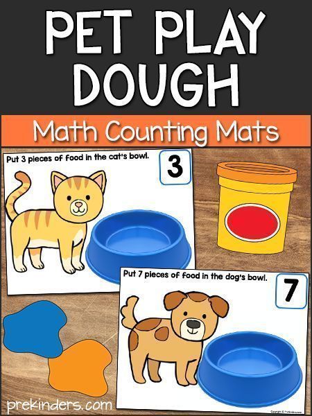 These pet-themed play dough mats offer two fun play dough mats that you can use for a pets theme: one featuring dogs and the other showcasing cats! These mats serve to enhance children's fine motor skills while they practice counting and number identification. Incorporating play dough mats is a fun way to engage your preschooler in math while learning about pets at the same time! Check out these pet-themed play dough mats for your preschool classroom today! Ecfe Ideas, Preschool Pet Activities, Prek Themes, Pet Study, Pet Craft, Classroom Wishlist, Play Dough Mats, Pets Preschool Theme, Dough Mats