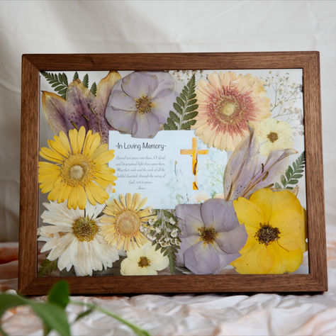 Pressed flowers frame