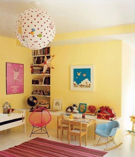 Yellow Color Schemes, 55 Modern Kids Room Design Ideas Yellow Kids Bedroom, Yellow Girls Bedroom, Yellow Kids Rooms, Modern Kids Room Design, Yellow Girls, Pink Bedroom For Girls, Bedroom Pink, Modern Kids Room, Yellow Room