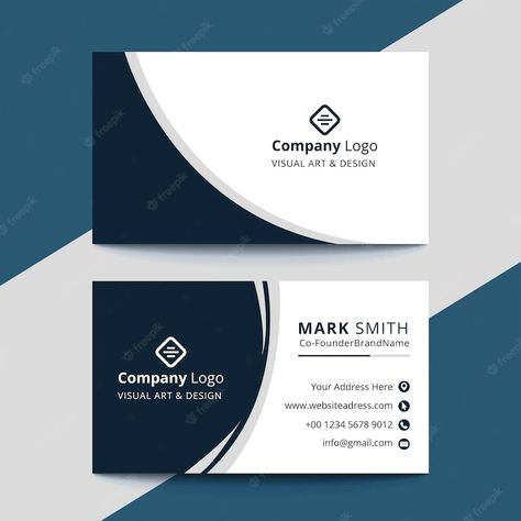 Premium Vector | Professional elegant blue and white modern business card design Innovative Business Cards, Shopping Pictures, Unique Business Cards Design, Modern Business Cards Design, Modern Business Card, Unique Business Cards, Photo Background Images, Modern Business Cards, Photo Background