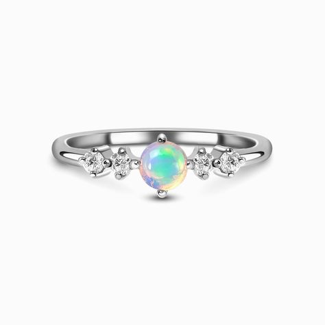 Opal Ring - Loveliness – Moon Magic Confident Vibes, Moonstone Engagement Ring Rose Gold, Sister Rings, Cool Palette, Magic Rainbow, Gemstone Stacking Ring, Moonstone Engagement, Engagement Ring Rose Gold, Moonstone Engagement Ring