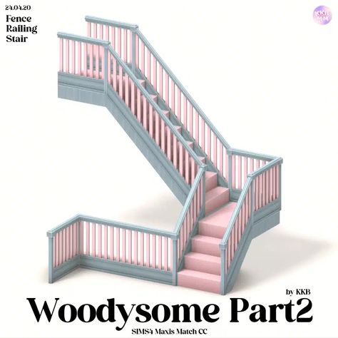 Download [KKB'sMM]Woodysome Part2 - The Sims 4 Mods - CurseForge Sims 4 Pillar, Sims 4 Stairs Cc, Sims 4 Stairs, Fence Railing, Furniture Cc, Cc Furniture, Sims Four, Sims 4 Cc Furniture, Best Mods