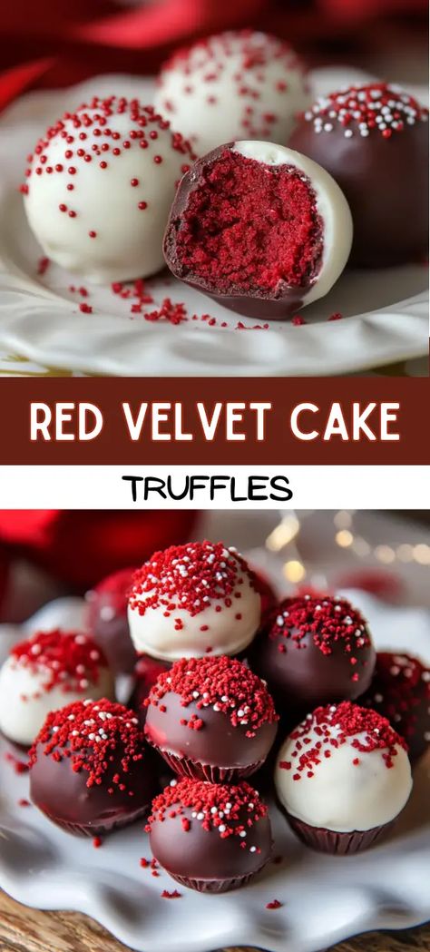 Red Velvet Cake Truffles Vday Baking, Red Velvet Truffles Recipe, Valentines Red Velvet Cake, Moist Red Velvet Cake, Red Velvet Truffles, Pumpkin Cream Cheese Pie, Red Velvet Cake Recipe, Red Velvet Cake Mix, Creamy Frosting