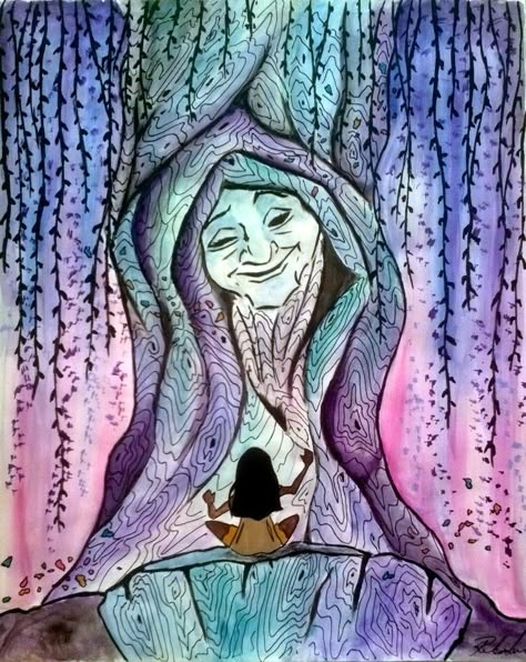 Disney Pocahontas Art, Pocohantas Art, Pocahontas Drawing Easy, Pocahontas Drawing Sketches, Pocahontas Bedroom, Pocahontas Tree, Pocahontas Painting, Pocahontas Art, Pocahontas Drawing