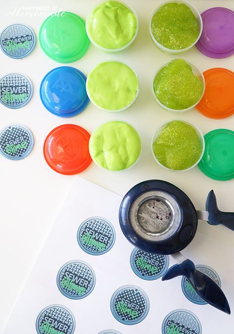 Teenage Mutant Ninja Turtles TMNT Sewer Slime Ooze Gak Ninja Turtle Party Favors, Tmnt Sewer, Mutant Ninja Turtles Party, Tmnt Birthday, Tmnt Party, Frozen Summer, Ninjago Party, Ninja Party, Birthday Goodie Bags