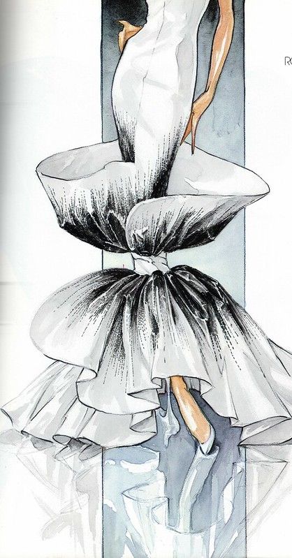 Roberto Capucci, Arte Do Kawaii, Fashion Drawing Sketches, Fashion Illustration Sketches Dresses, Fashion Design Sketchbook, Fashion Design Collection, Fashion Design Portfolio, Fashion Sketchbook, Dress Design Sketches