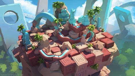 De-formers arena design on Behance Environmental Artwork, Game Art Environment, Game Level Design, Game Background Art, Game Arena, 3d Reference, Isometric Art, Game Environment, Low Poly Art