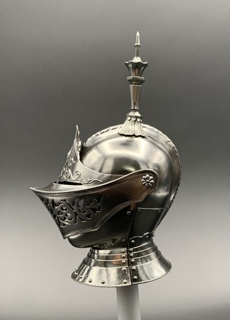 Medieval Armor Helmet, Helmet Reference, Helmet Fantasy, Armor Drawings, Knight's Helmet, Armour Helmet, Metal Helmet, Medieval Helmet, Medieval Knight Armor