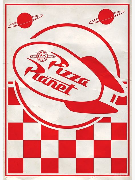 Pizza Planet Rocket, Pizza Planet Wallpaper, Pizza Mural, Embroidery Svg, Toy Story Printables, Planet Party, Rocket Tattoo, Pizza Poster, Planet Poster