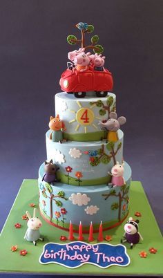 Peppa Pig Cake By Sweet Ruby Cakes Tortas Peppa Pig, Peppa Cake, Bolo Da Peppa Pig, Danny Dog, Ruby Cake, Pig Cakes, Toddler Birthday Cakes, Peppa Pig Birthday Cake, Peppa Pig Wallpaper