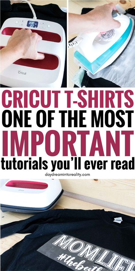 Making A Shirt With Cricut, Cricut Sweatshirt How To, White Cricut Shirts, Diy Cricket Tshirts, Diy Shirts With Cricut, Step By Step Cricut Instructions, Silouette Cameo3 Projects, Cricut Projects Beginner Shirts Iron, Cricut Iron On Tips