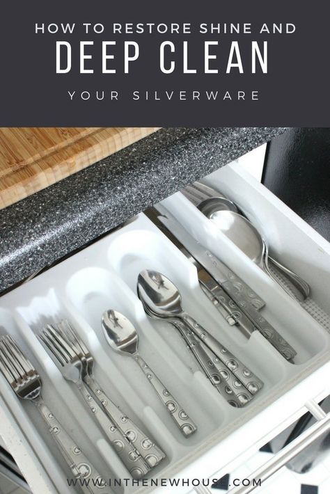 Homemaker Skills, Cleaning Silverware, Clean Silverware, How To Clean Silverware, Ruined Clothes, Cleaning Pans, Clean Baking Pans, Silverware Organization, Remove Rust