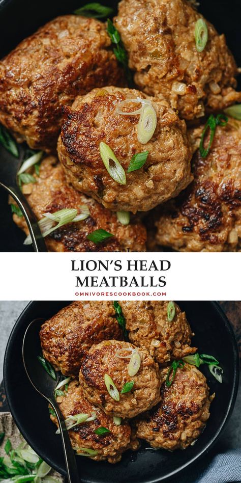 A Chinese pork meatball recipe that uses breadcrumbs, water chestnuts, and aromatics to make super light, fluffy and juicy meatballs that are bursting with flavor. Chinese Meatballs, Tofu Meatballs, Pork Meatball, Juicy Meatballs, Savory Meatballs, Chinese Pork, Meatball Recipes Easy, Crock Pot Meatballs, Pork Meatballs