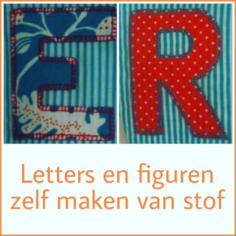 Letters en figuren zelf maken van stof #leukmetkids. T-shirts of vlaggetjes kun je net iets bijzonders geven door er een figuur of letter op te maken. Die kun je kant en klaar als applicatie kopen, maar ook heel makkelijk zelf maken met vlieseline. S… Applique Shirts, Alexa Device, Kids Diy, Bts Chibi, Drink Sleeves, Diy Sewing, Diy For Kids, Everyday Essentials Products, Fun Sports