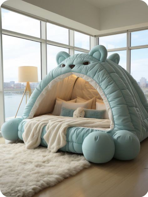 Theme Hotel, Round Bed, Fantasy Furniture, Princess Bed, Cute Furniture, Leather Sofa Bed, Round Beds, Doll Bed, Fabric Bed