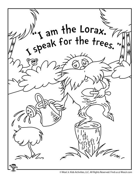 Lorax Worksheets, Lorax Coloring Pages, Lorax Quotes, Lorax Activities, Lorax Craft, Dr Suess Characters, The Lorax Activities, Dr Seuss Preschool Activities, Dr Seuss Preschool