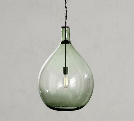 Clift Oversized Glass Pendant Light | Pottery Barn Candles And Lights, Seeded Glass Pendant, Kitchen Table Lighting, Kitchen Pendant Lights, Don Jose, Cloud Craft, Lighting The Way, Farmhouse Kitchen Cabinets, Blue Lights