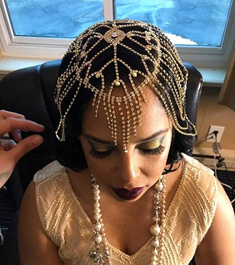 1920s Fashion Headpiece, Roaring 20s Headpiece, Black 1920s Fashion, 1920 Headpiece, Roaring 20s Party Outfit, 20s Headpiece, Roaring 20s Accessories, Roaring 20s Jewelry, Cabaret Party