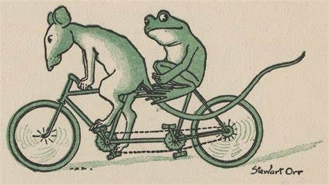 Toad Reference, Red Bicycle, Botany Art, Life Behind Bars, Tandem Bicycle, Bike Tattoos, Bike Drawing, Frog Illustration, Frog Tattoos