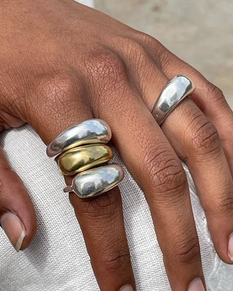 Rings from Simuero Chunky Silver Jewellery, Even Numbers, Handmade Silver Ring, Chunky Jewelry, The Lovers, Funky Jewelry, Jewelry Lookbook, Bling Rings, Recycled Silver