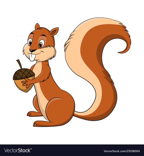 Cartoon Drawing Images, Squirrel Cartoon, Squirrel Drawing, Cartoon Squirrel, Easy Cartoon Drawings, Cute Squirrel, A Squirrel, Cartoon Sketches, Halloween Painting