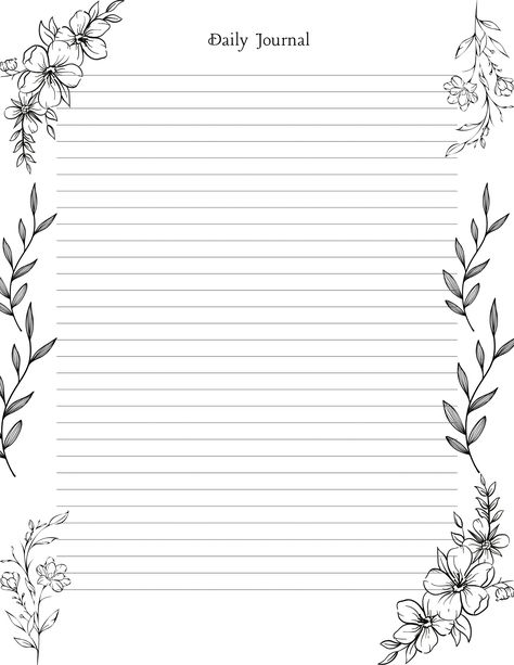 Journaling Pdf Free, Pdf Journal Free Printable, Journaling Templates Printable Free, Bible Journaling Templates Free, Aesthetic Designs For Journals Printable, Journal Highlight Of The Day, Journal Ideas Templates, Journal Template Ideas, Journal Designs Printable