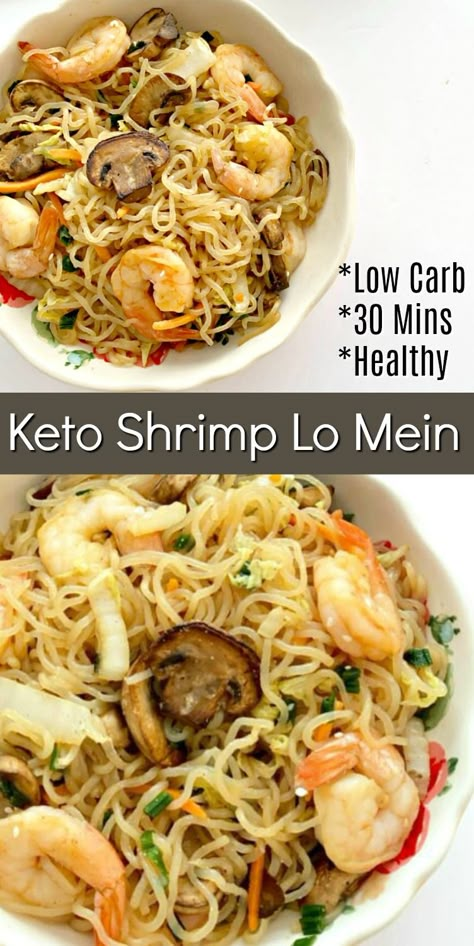 Best Keto Lunches, Keto Fish And Shrimp Recipes, Keto Chow Mein Recipe, Easy Keto Asian Recipes, Keto Shrimp Stir Fry Recipes, Keto Lo Mein Recipe, Bariatric Chinese Food, Keto Asian Shrimp Recipes, Keri Shrimp Recipes