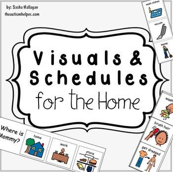 Visuals & Schedules for the Home Visual Schedule For Home, First Then Board, Picture Schedule, School Environment, Preschool Schedule, Visual Schedules, Visual Strategy, Schedule Cards, Visual Schedule