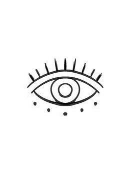 Stick And Poke Eye Tattoo, Minimalistic Eye Tattoo, Evil Eye Drawing, Greek Evil Eye Tattoo, Mother Daughter Tat, Mother Daughter Tats, Line Symbols, Tatu Ideas, Made Tattoo