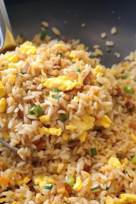 Easy Egg Fried Rice Rice With Eggs, Easy Egg Fried Rice, Egg Fried Rice, Food Fest, Cooked Rice, Rice Ingredients, The Onion, Easy Eggs, Yummy Comfort Food