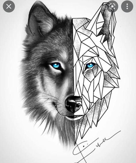 Mandala Wolf, Geometric Wolf Tattoo, Small Wolf Tattoo, Lion Tattoo Sleeves, Wolf Tattoo Sleeve, Family Tattoo Designs, Petit Tattoo, Geometric Wolf, Lion Tattoo Design