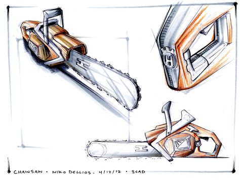 #husqvarna #chainsaw #concept #drawings Chainsaw Sketch, Saw Drawing, Husqvarna Chainsaw, Hair Logo, Technical Illustration, Model Drawing, Steam Punk, Character Development, Drawing Tools