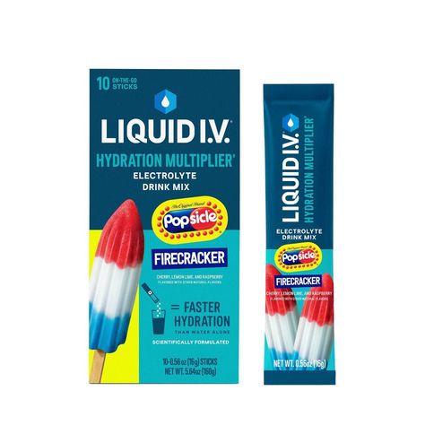 Liquid I.V. Hydration Multiplier Vegan Powder Electrolyte Supplements - Popsicle Firecracker - 0.... | Target Liquid Iv Hydration, Drink Gift Basket, Hydration Multiplier, Water Tok, Liquid Iv, Summer Basket, Healthy Eating Meal Plan, Fruit Health Benefits, Tiny Room