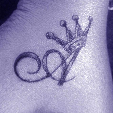 Letter A Tattoo With Crown, J Crown Tattoo, J Tattoo Design, Letter J Tattoo, J Tattoo, Crown Tattoo, My Tattoo, Letter J, Tattoo Lettering