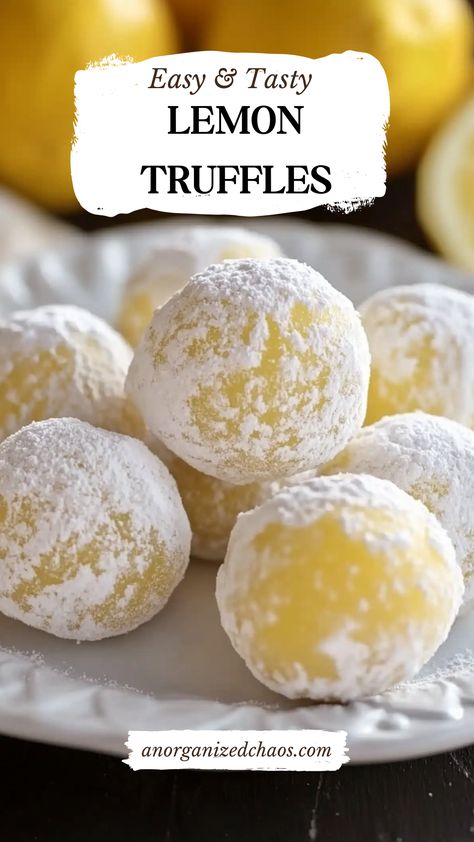 Lemon Truffles Sweet Preserved Lemons, Cute Tea Desserts, Easy Lemon Truffles No Bake, No Bake Lemon Truffle Recipe, Lemon Ramekin Dessert, Weight Watchers Lemon Truffles, Keto Lemon Balls, Things To Do With Lemons Ideas, Lemon Truffles Easy