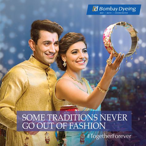 #TogetherForever  Upload a picture with your husband. 3 most fashionable couple gets a gift voucher worth Rs. 1250/- from Bombay Dyeing.   #karwachauth #festiveseason #Bedsheet #offers #shopping #indianfestival Karva Choth Photography, Karva Chauth Couple Pose, Karwa Chauth Poses For Ladies, Karva Chauth Poses With Husband, Karwachauth Pics Ideas, Karwachauth Poses For Couple, Karwachauth Photography Ideas, Karwachauth Couple, Karva Chauth Photoshoot