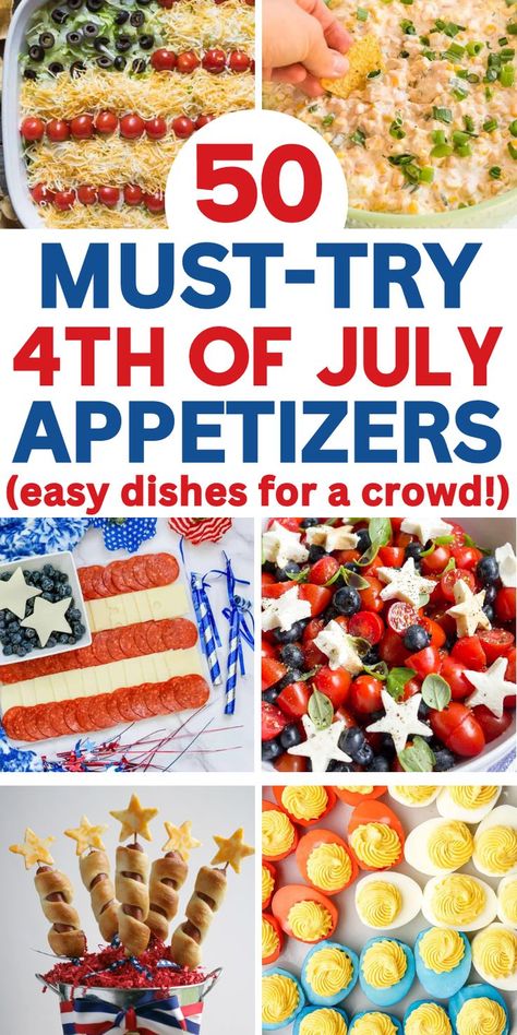 appetizers for party easy finger foods appetizer ideas 4th Of July Appetizer Ideas, Fourth Of July Appetizers, July 4th Appetizers, 4th Of July Appetizers, July Appetizers, Patriotic Food, 4th Of July Desserts, Appetizer Ideas, Fourth Of July Food