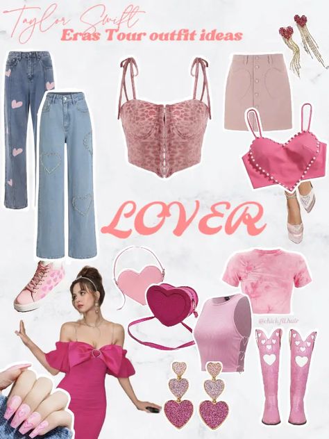 Taylor Swift Eras Tour Outfit Inspo Lover, Eras Tour Lover Accessories, Ts Lover Outfits, Taylor Swift Concert Shoes, Taylor Swift Lover Outfit Inspiration, Taylor Swift Era Outfits Lover, Lover Outfit Aesthetic, Lover Outfit Inspo Taylor Swift, Lover Themed Outfit