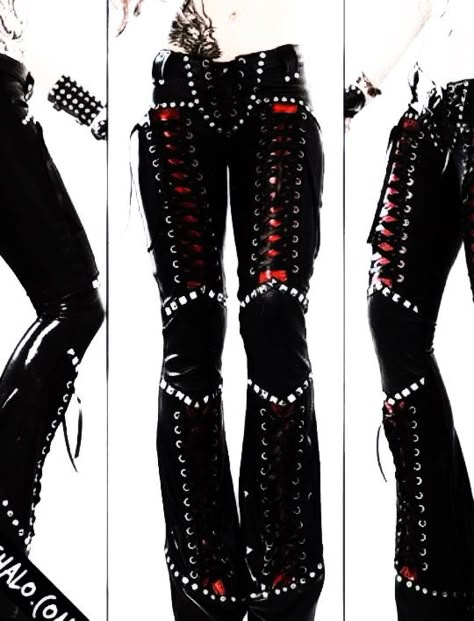 Leather Pants Drawing, Industrial Outfit, Gothic Graveyard, Pin Icon, Gothic Pants, New Rock, Punk Outfits, 90s 2000s, Goth Outfits